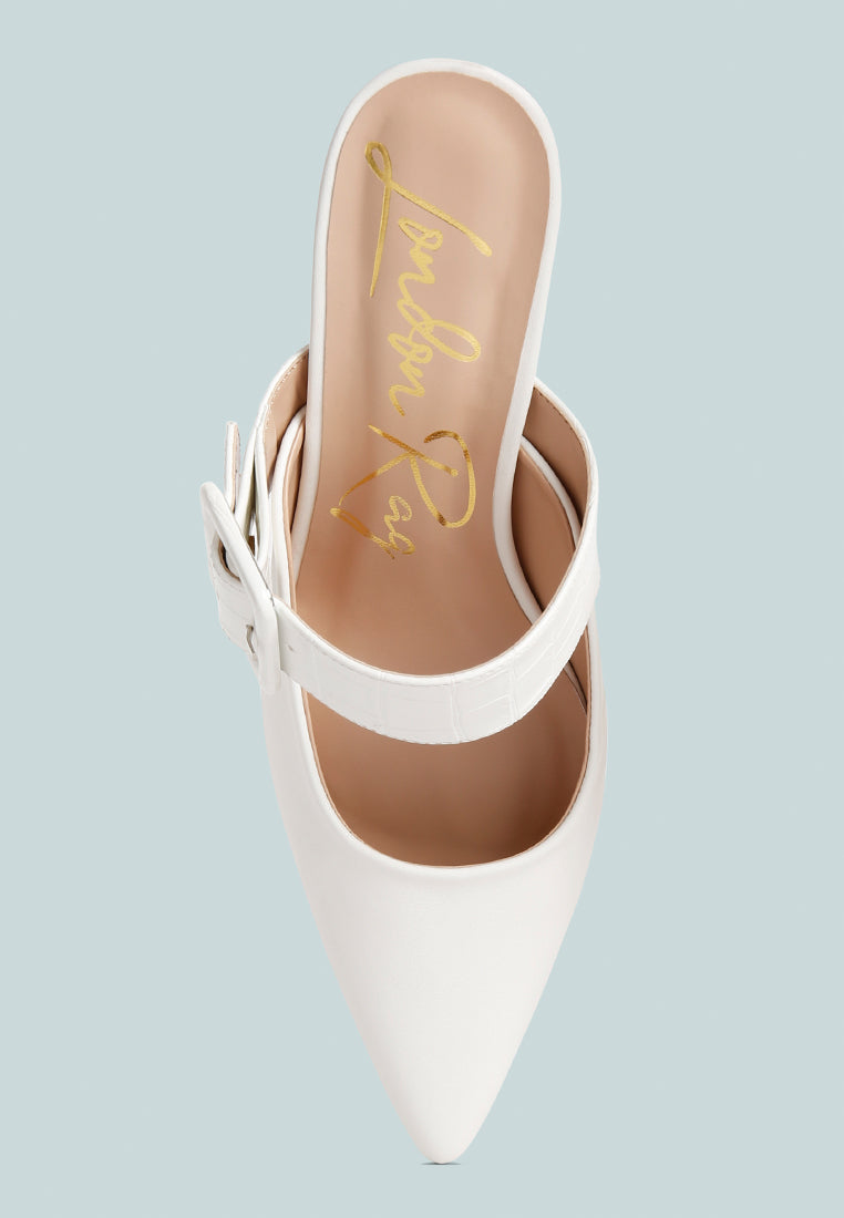 Shein Star Slim Block Heel Mules