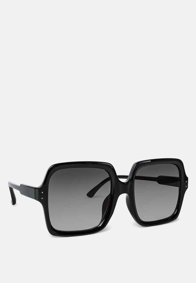 Transparent Frame Oversized Square Sunglasses
