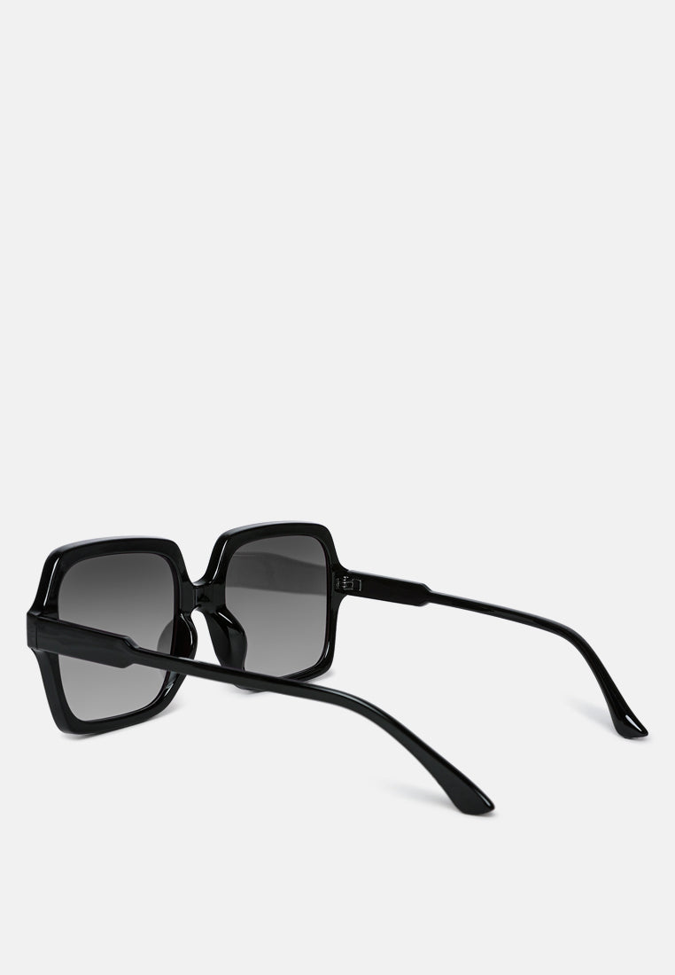 Transparent Frame Oversized Square Sunglasses