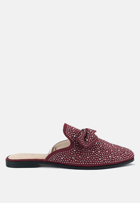 Whew Chile Embellished Casual Bow Mules